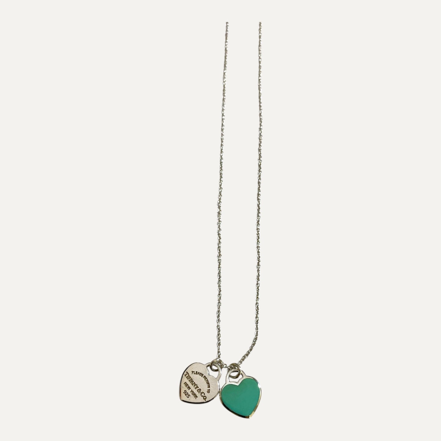 Collana Tiffany e Co con cuori mini azzurro