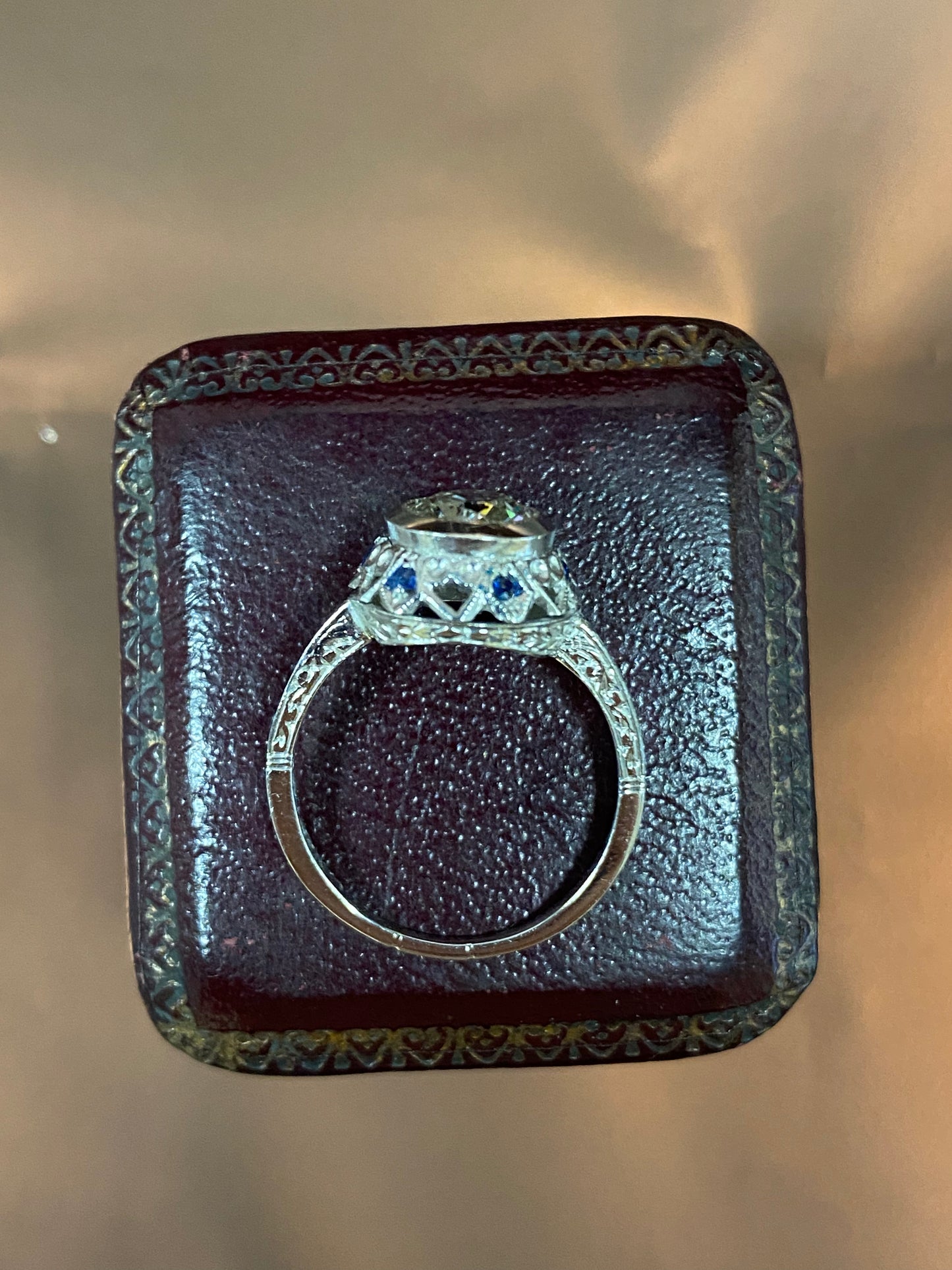 Anello solitario art Déco