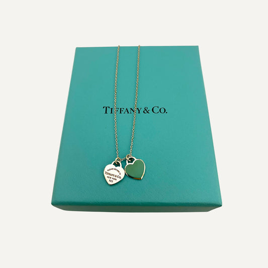 Collana Tiffany e Co con cuori mini azzurro