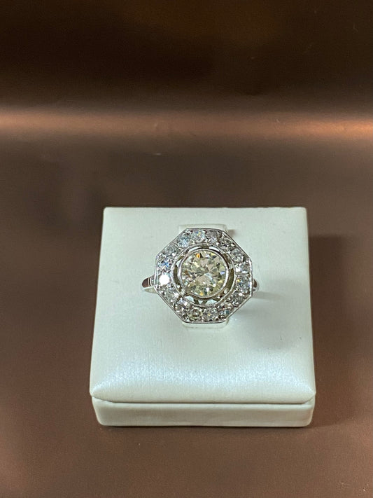 Anello platino e Diamanti