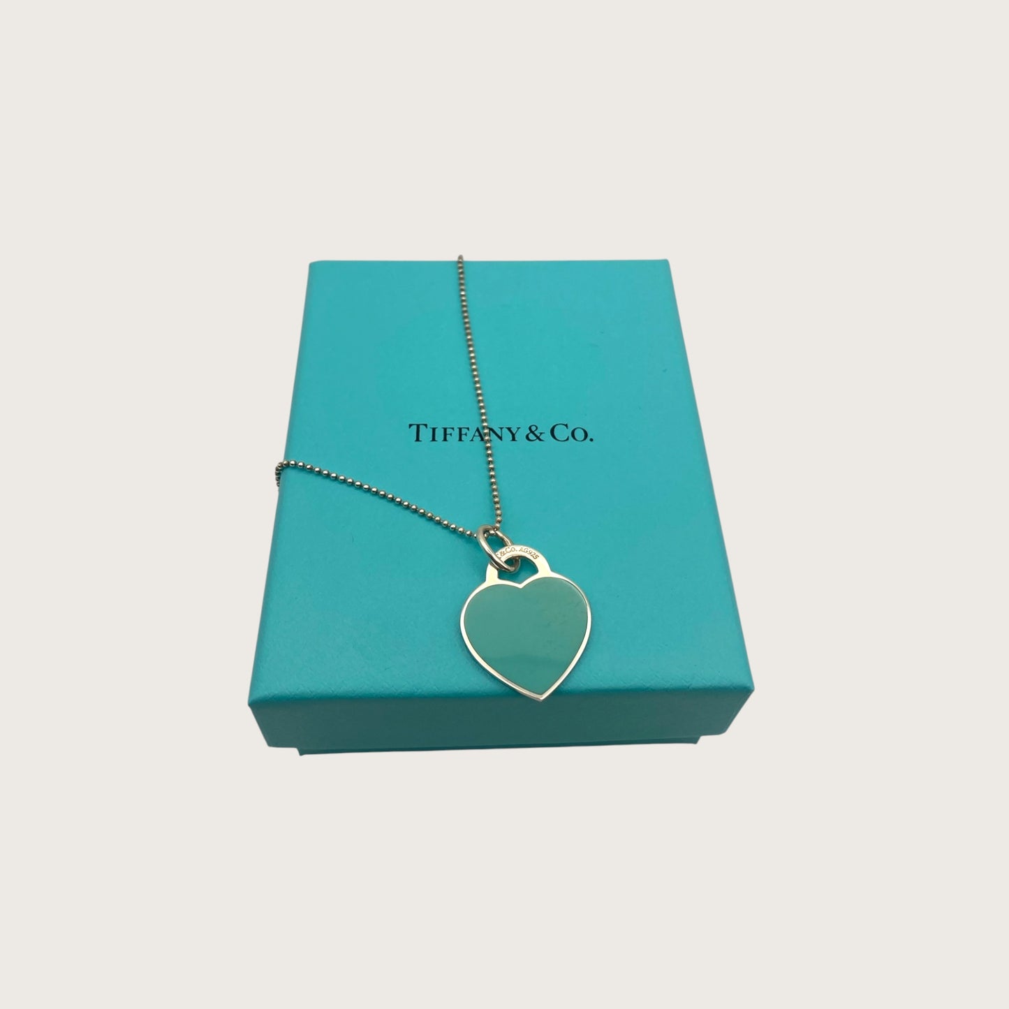 Collana Tiffany e Co. Con cuore smalto azzurro