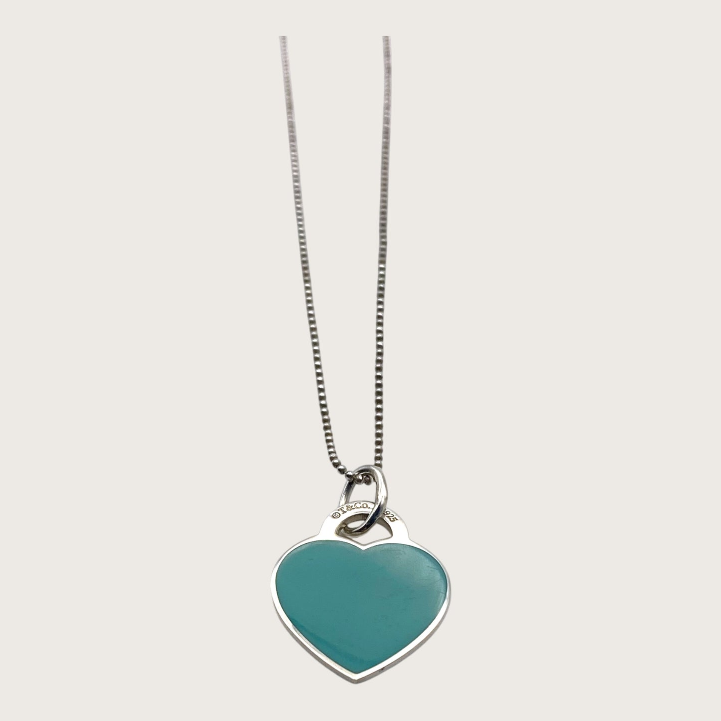 Collana Tiffany e Co. Con cuore smalto azzurro