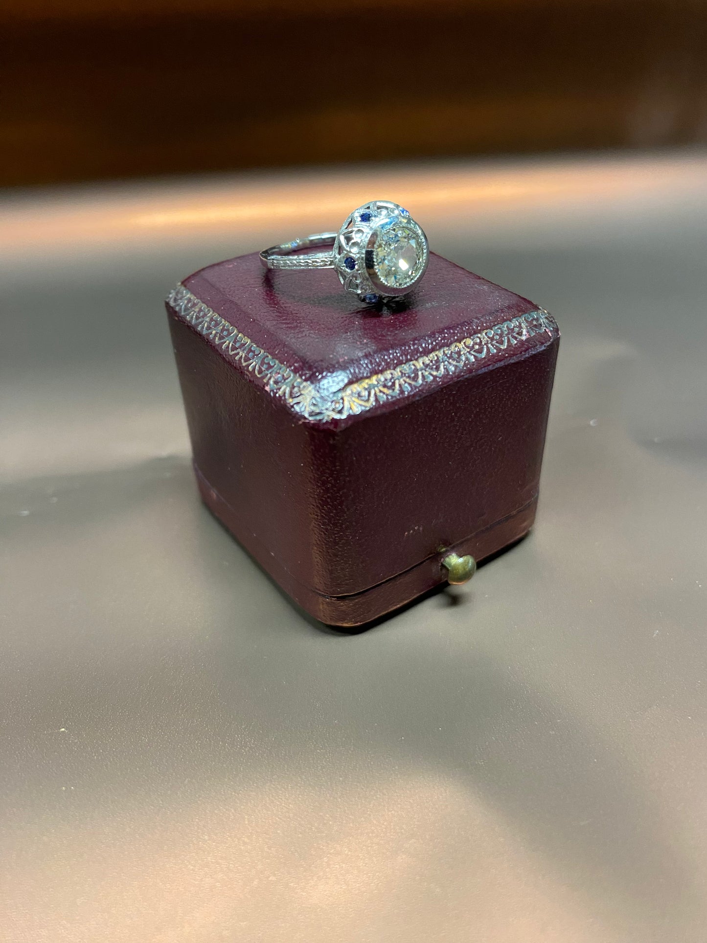 Anello solitario art Déco