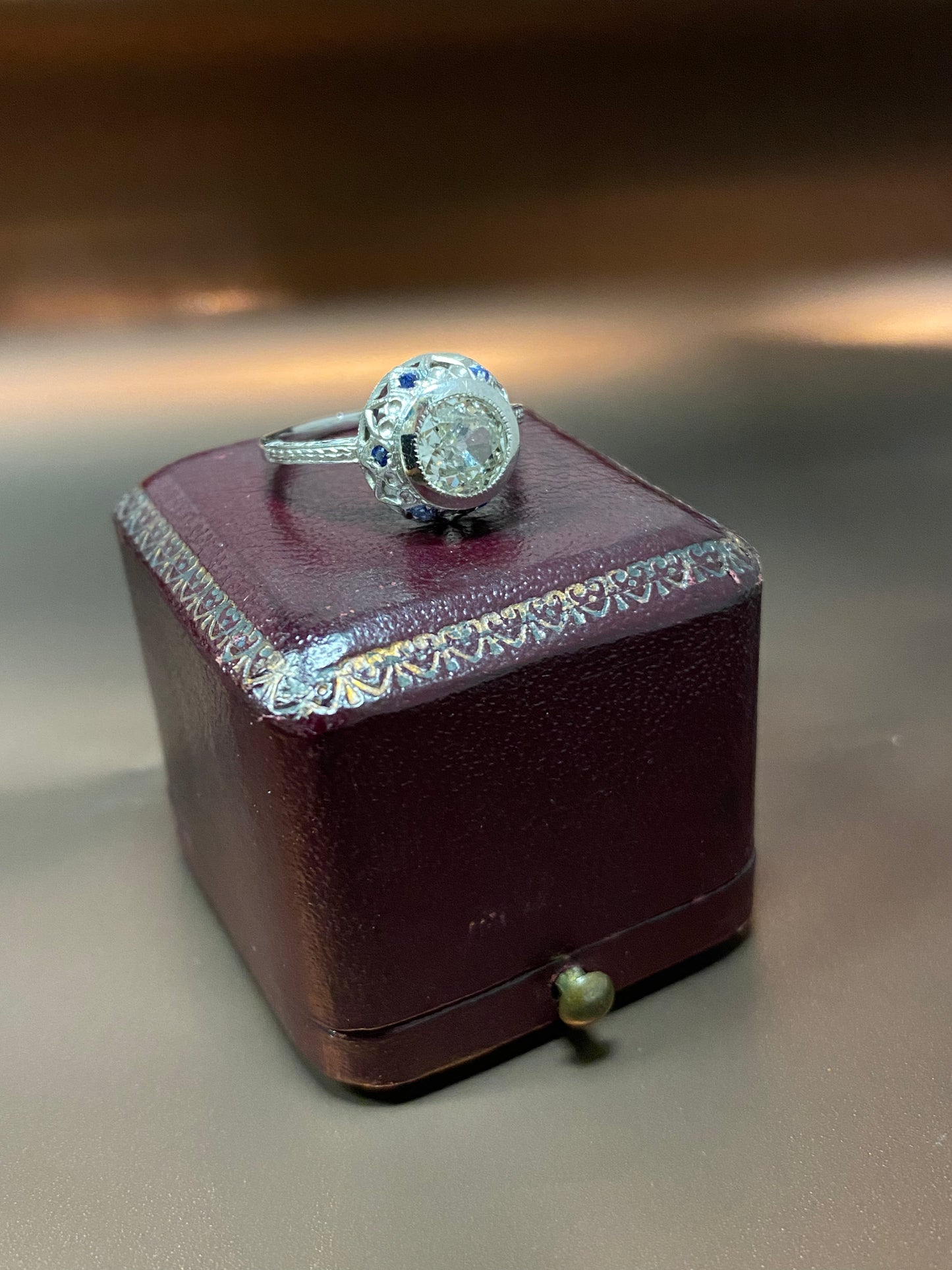 Anello solitario art Déco